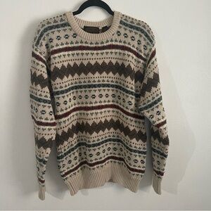 Men’s Eddie Bauer Vintage Sweater Granpa bill cosby style size large 80’s 90’s